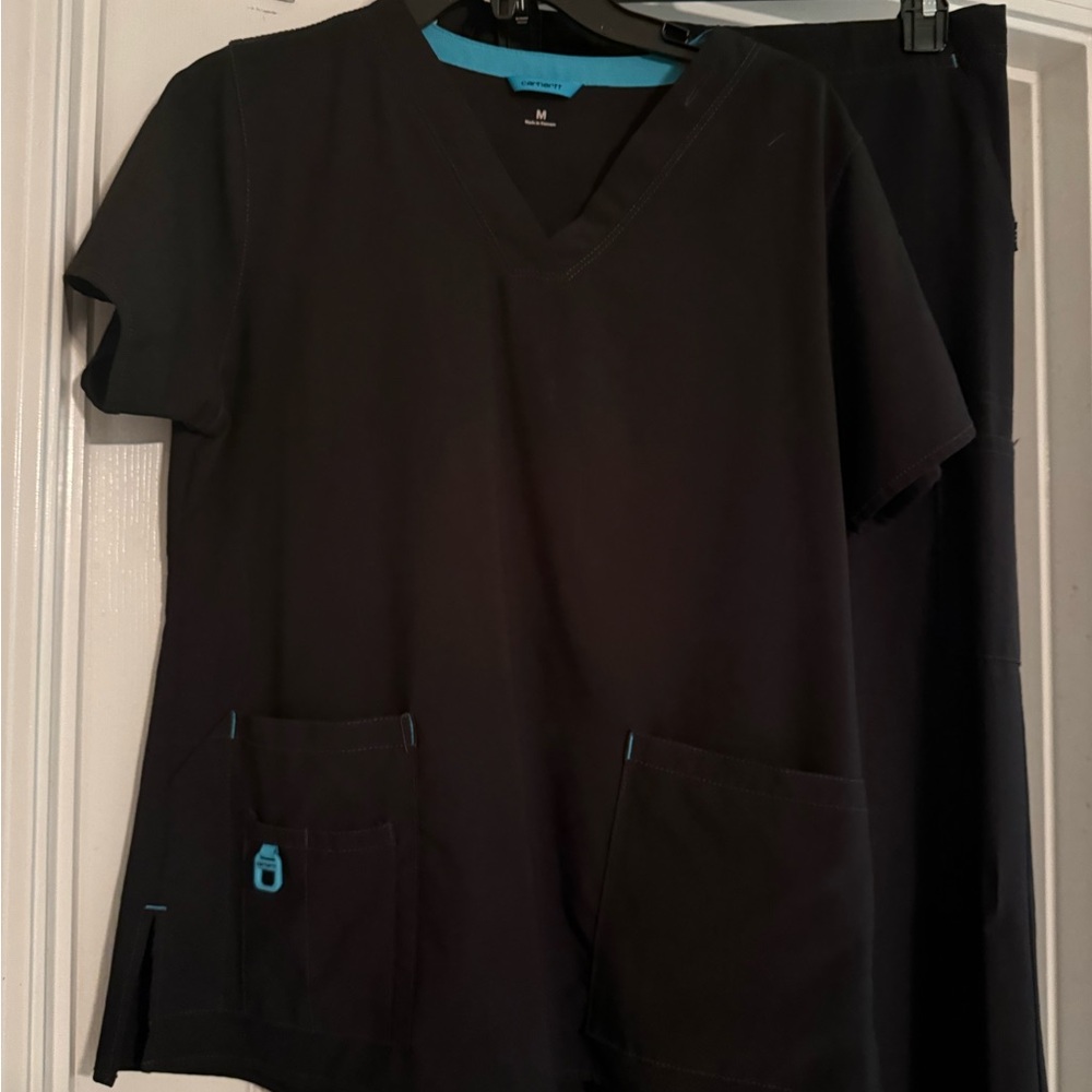 Carhartt Black Pants with Blue Trim
